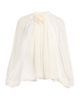 Alberta Ferretti Women's Rosette-Detailed Gathered Silk Blouse - 7