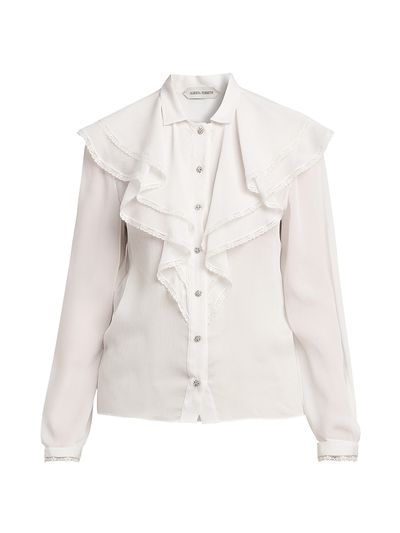 Alberta Ferretti Women's Ruffled Button-Front Blouse