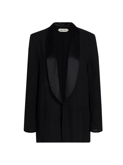 Alberta Ferretti Women's Satin Lapel Silk Blazer