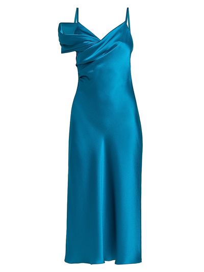 Alberta Ferretti Women's Satin One-Shoulder Gown