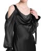Alberta Ferretti Women's Silk Draped Cold-Shoulder Column Gown - 6