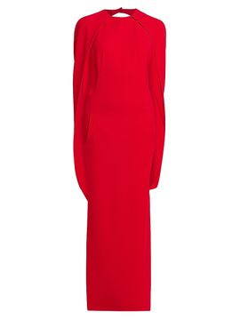 Alberta Ferretti Women's Stretch Cape-Back Column Dress