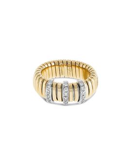 Alberto Milani Alberto Milani 18K Yellow Gold Diamond Via Mercanti Tubogas Ring