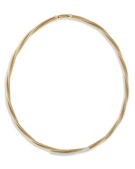 Alberto Milani Alberto Milani 18K Yellow Gold Via Mercanti Diamond Twisted Tubogas Necklace, 0.36 tcw