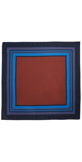 A.L.C. A. L.C. Albers Print Silk Scarf Black/Caramel Dotted One
