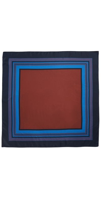 A.L.C. A. L.C. Albers Print Silk Scarf Black/Caramel Dotted One