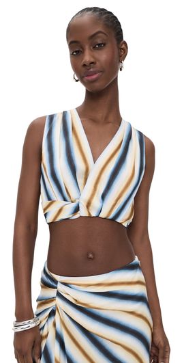 A.L.C. - Women's Dion Striped Gathered Minidress A.L.C. - Women's Dion Striped Gathered Minidress