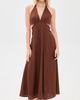A.L.C. A. L.C. Evelena Linen Maxi Dress Brunette - 2