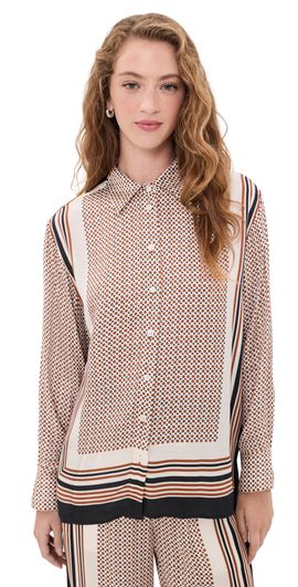 A.L.C. A. L.C. Maisie Top Black/Caramel Dotted