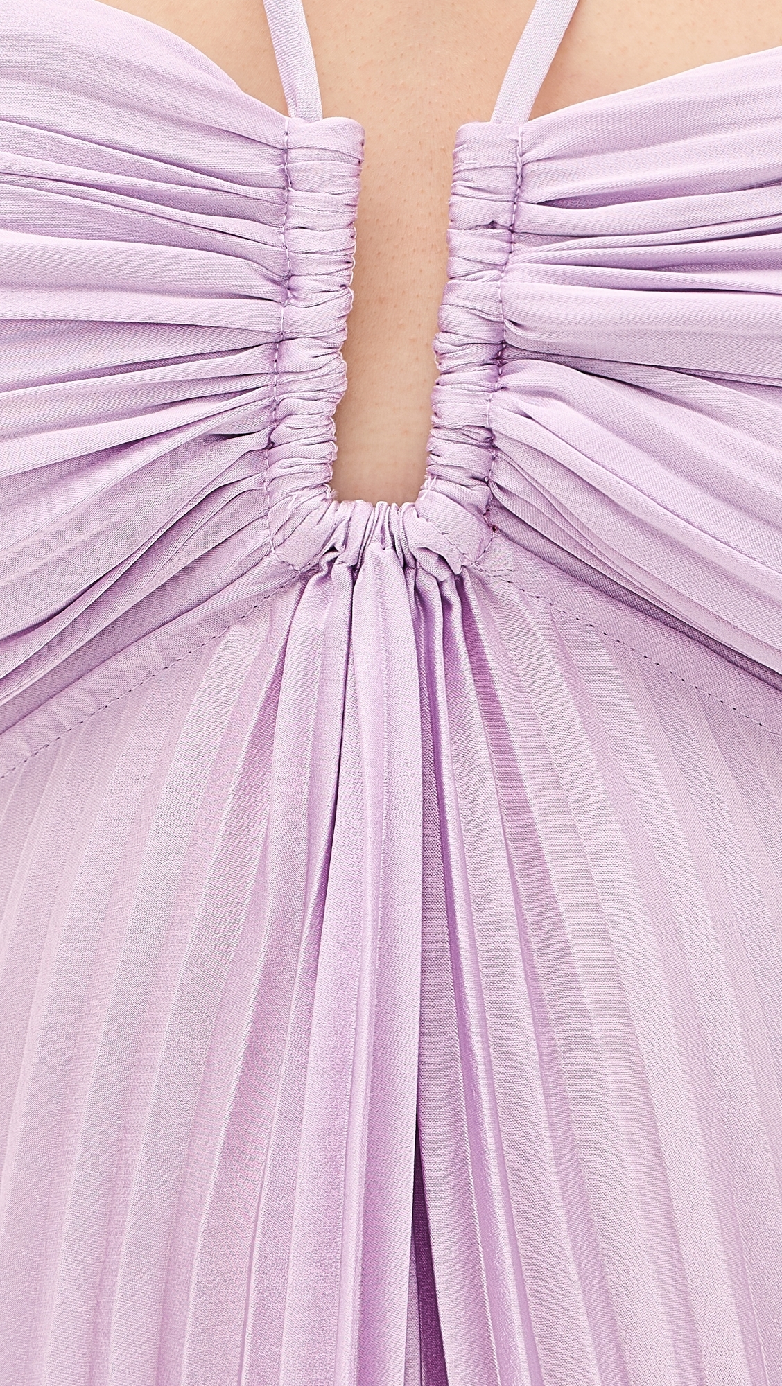 purple alc moira dress A.L.C. Moira Pleated Maxi Dress in Purple