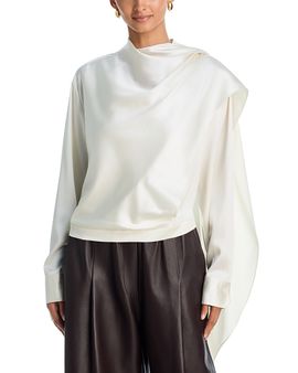 A.l.c. A. l.c. Nadine Silk Blend Draped Blouse