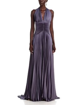 A.l.c. A. l.c. Sabine Pleated Halter Gown