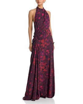 A.l.c. A. l.c. Scarlett Printed Halter Gown