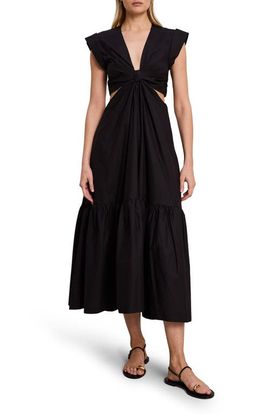A.L.C. A.L.C. Alexandria Cutout Cotton Poplin Midi Dress