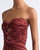 A.L.C. A.L.C. Brynn Strapless Pleated Cutout Maxi Gown - 4