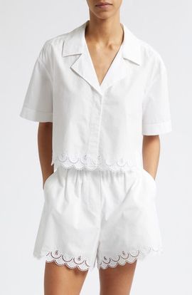 A.L.C. A.L.C. Gabrielle Eyelet Embroidery Woven Shirt