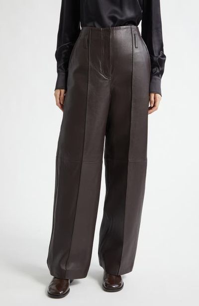A.L.C. A.L.C. Liam Pintuck Wide Leg Leather Pants