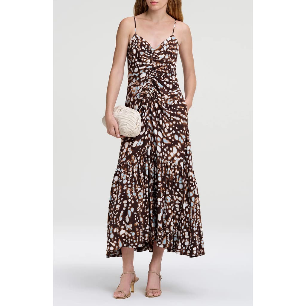 A.L.C. A.L.C. Lindsey Print Ruched Dress