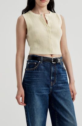 A.L.C. A.L.C. Lottie Cotton Blend Crop Top