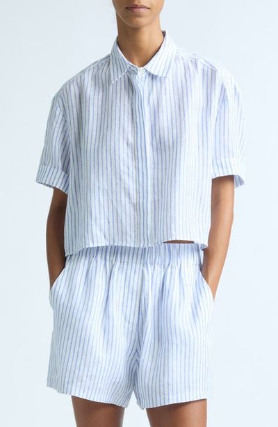A.L.C. A.L.C. Mel Short Sleeve Button-Up Linen Shirt
