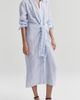 A.L.C. A.L.C. Mila Striped Linen Midi Shirtdress - 3
