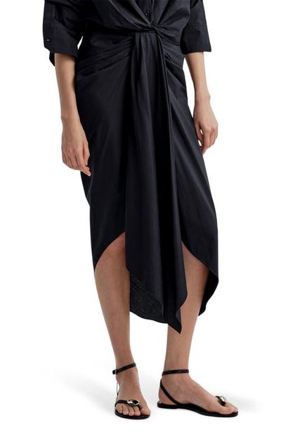 A.L.C. A.L.C. Rhodes Cotton Pleated Waist Asymmetric Skirt