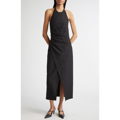 A.L.C. A.L.C. Sylvie Halter Neck Linen Blend Dress