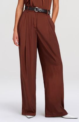 A.L.C. A.L.C. Winn High Waist Wide Leg Pleated Pants