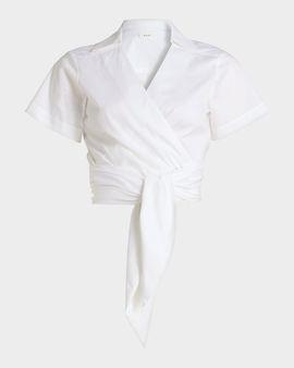 A.L.C. Brielle Cotton Wrap Top