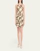 A.L.C. Dea Plaid Draped Mini Dress - 2