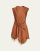 A.L.C. Dion Draped Satin Lace Mini Dress - 1