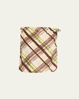 A.L.C. Dylan Plaid Shoulder-Tie Top