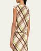 A.L.C. Dylan Plaid Shoulder-Tie Top - 3
