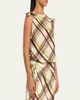 A.L.C. Dylan Plaid Shoulder-Tie Top - 4