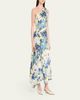 A.L.C. Elliana Floral Satin Draped Dress - 4