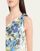 A.L.C. Elliana Floral Satin Draped Dress - 5