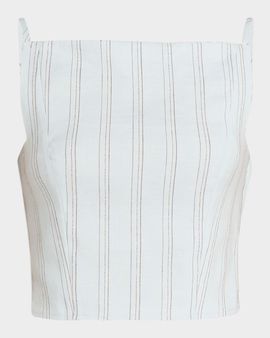 A.L.C. Elliott Stripe Linen Crop Top