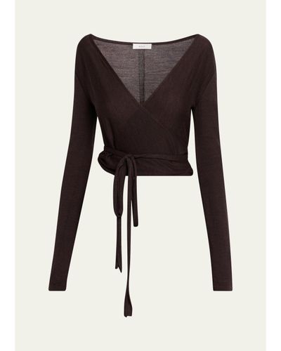 A.L.C. Emma Merino Wool Wrap Sweater