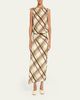 A.L.C. Jean Draped Plaid Midi Skirt - 2
