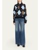 A.L.C. Lennon Argyle Wool-Cashmere Polo Sweater - 2