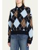A.L.C. Lennon Argyle Wool-Cashmere Polo Sweater - 4