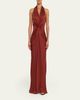 A.L.C. Mabel Twist-Front Halter Gown - 2