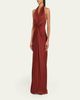 A.L.C. Mabel Twist-Front Halter Gown - 4