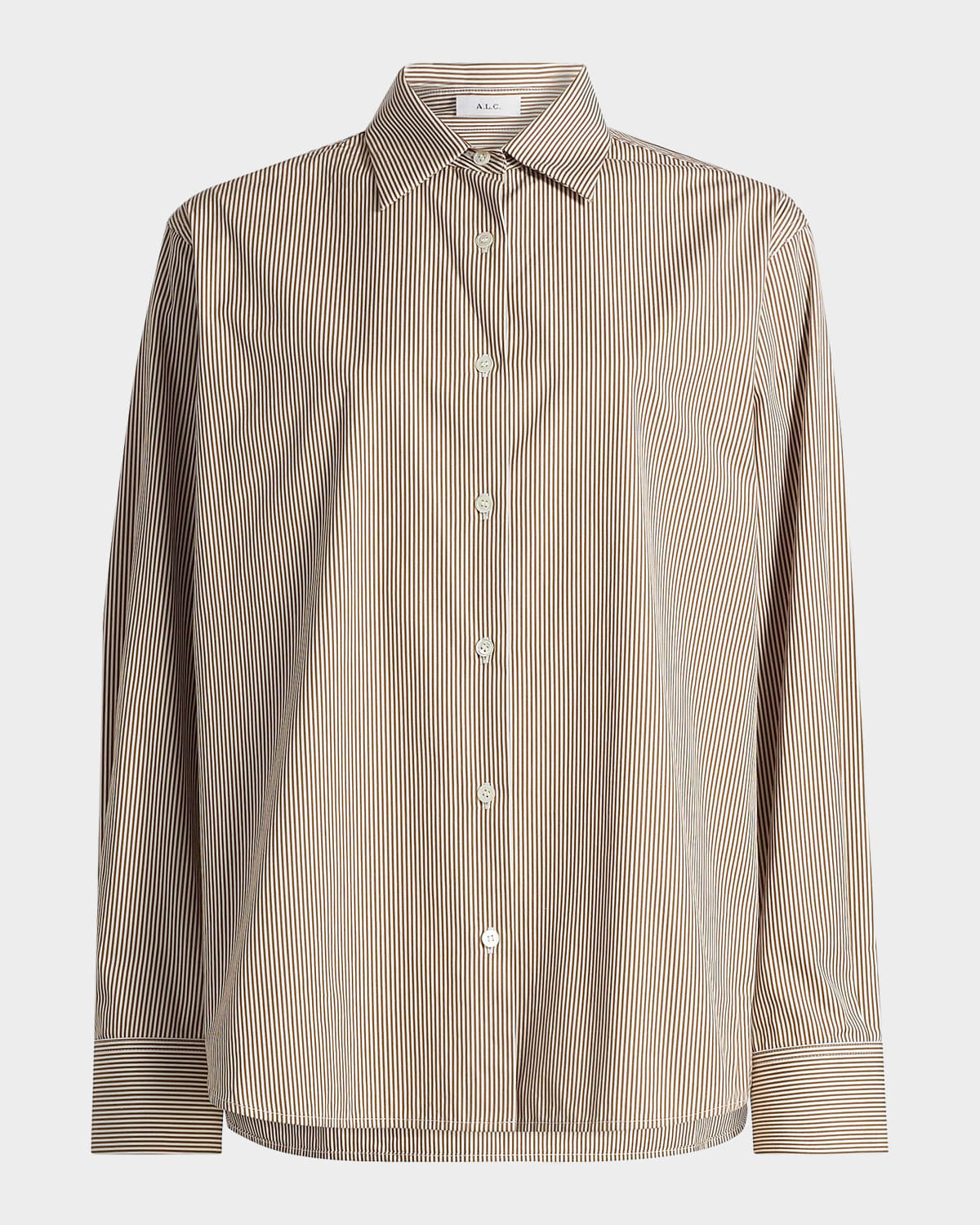 A.L.C. Mason Striped Cotton Shirt