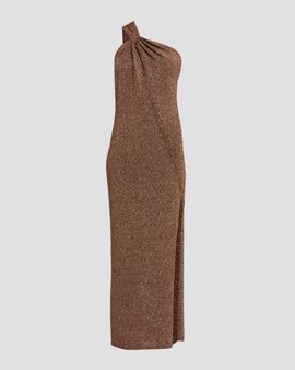 A.L.C. Mimi Metallic Asymmetric Midi Dress