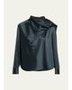 A.L.C. Nadine Draped Silk Scarf Top - 1