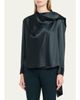 A.L.C. Nadine Draped Silk Scarf Top - 4