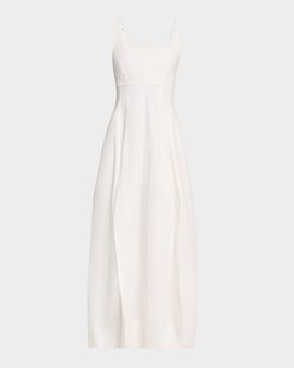A.L.C. Nina Sleeveless Open-Back Cotton Midi Dress