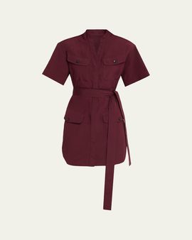drop waist red dress Miss Circle Women's Nahla Red Drop Waist Midi Dress with Buttons