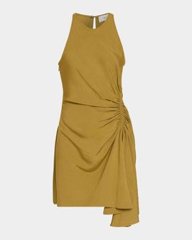 A.L.C. Rue Ruched Linen Mini Dress